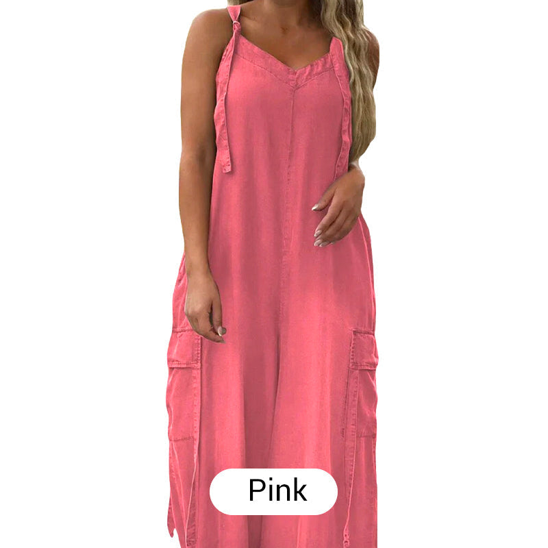 đź’•Limited Sale đź’•Women's Loose Wide-Leg Jumpsuit with Pockets