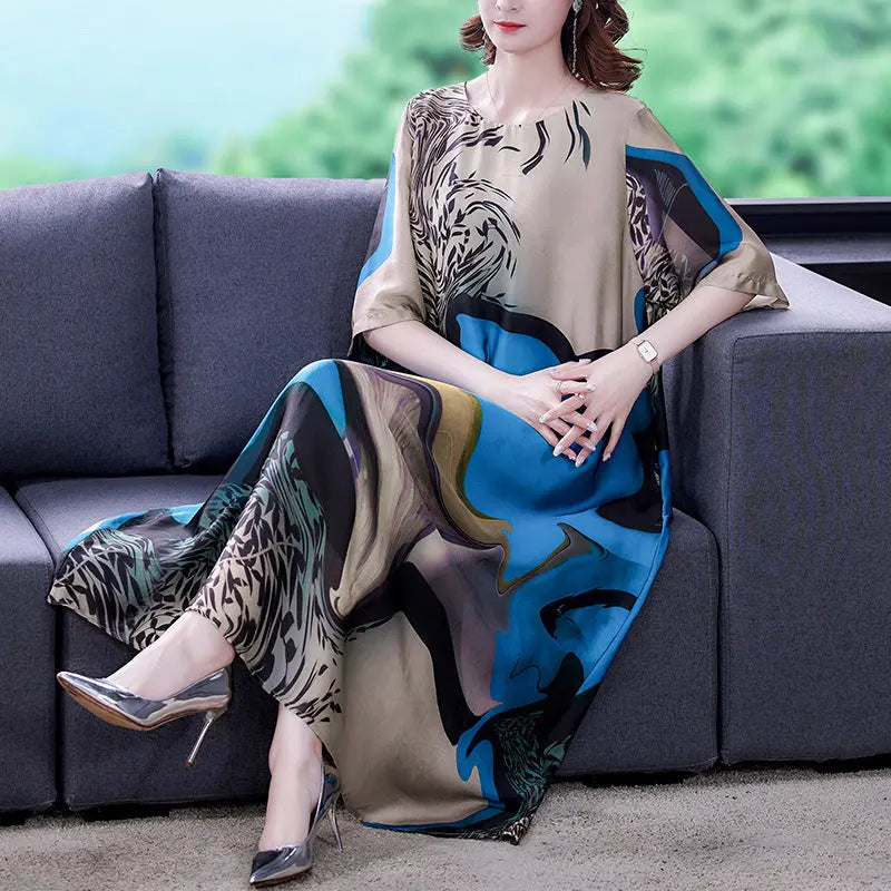 💐Loose Silk Printed Dress💐