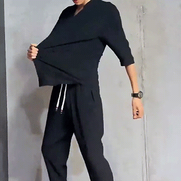 Men's 2 Pieces Short Sleeve V-Neck Top & Pants Sets