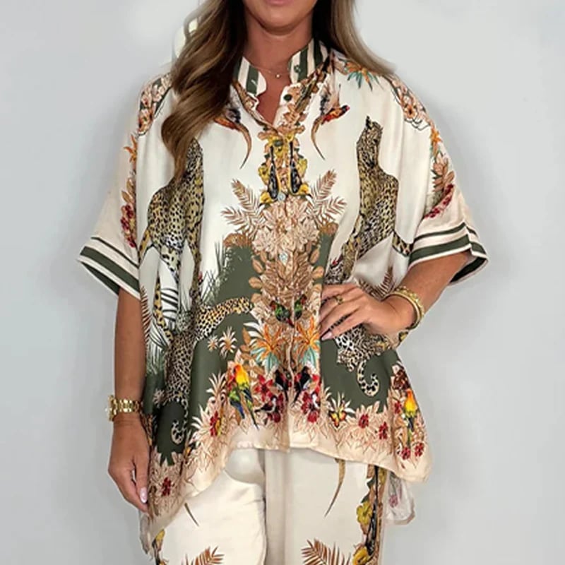 Women's Fashionable Two-Piece Printed Set