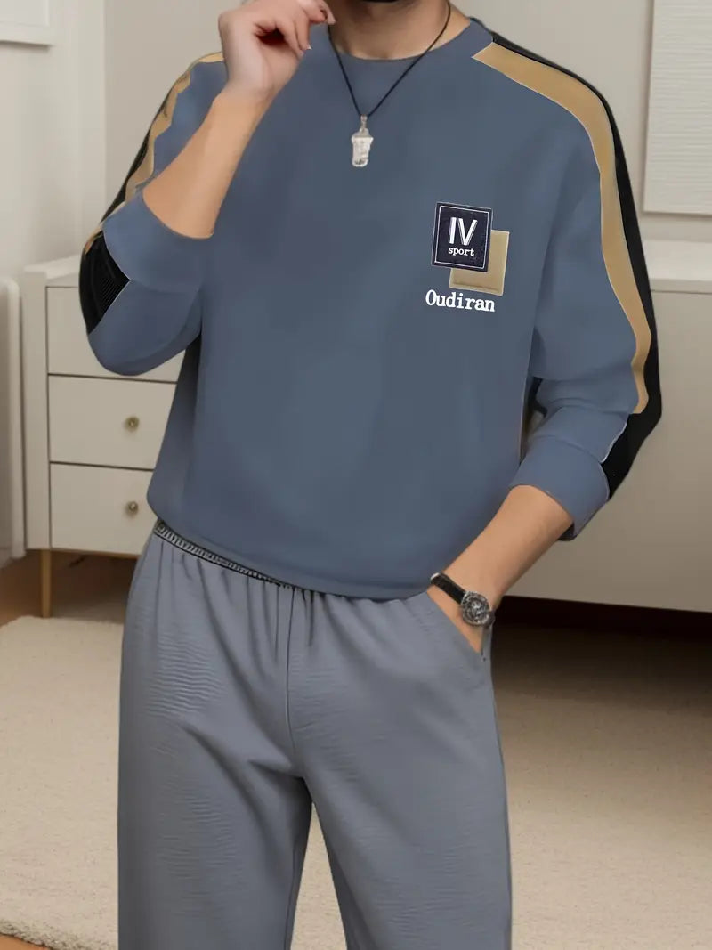 Chic Colour Block Crew Neck Sweatshirt