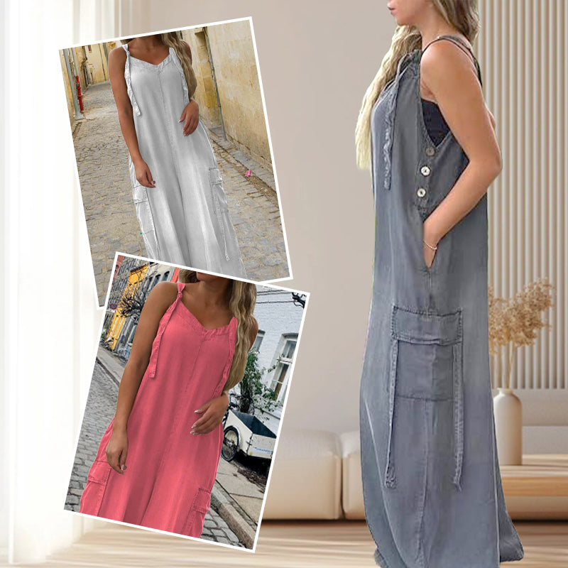 đź’•Limited Sale đź’•Women's Loose Wide-Leg Jumpsuit with Pockets