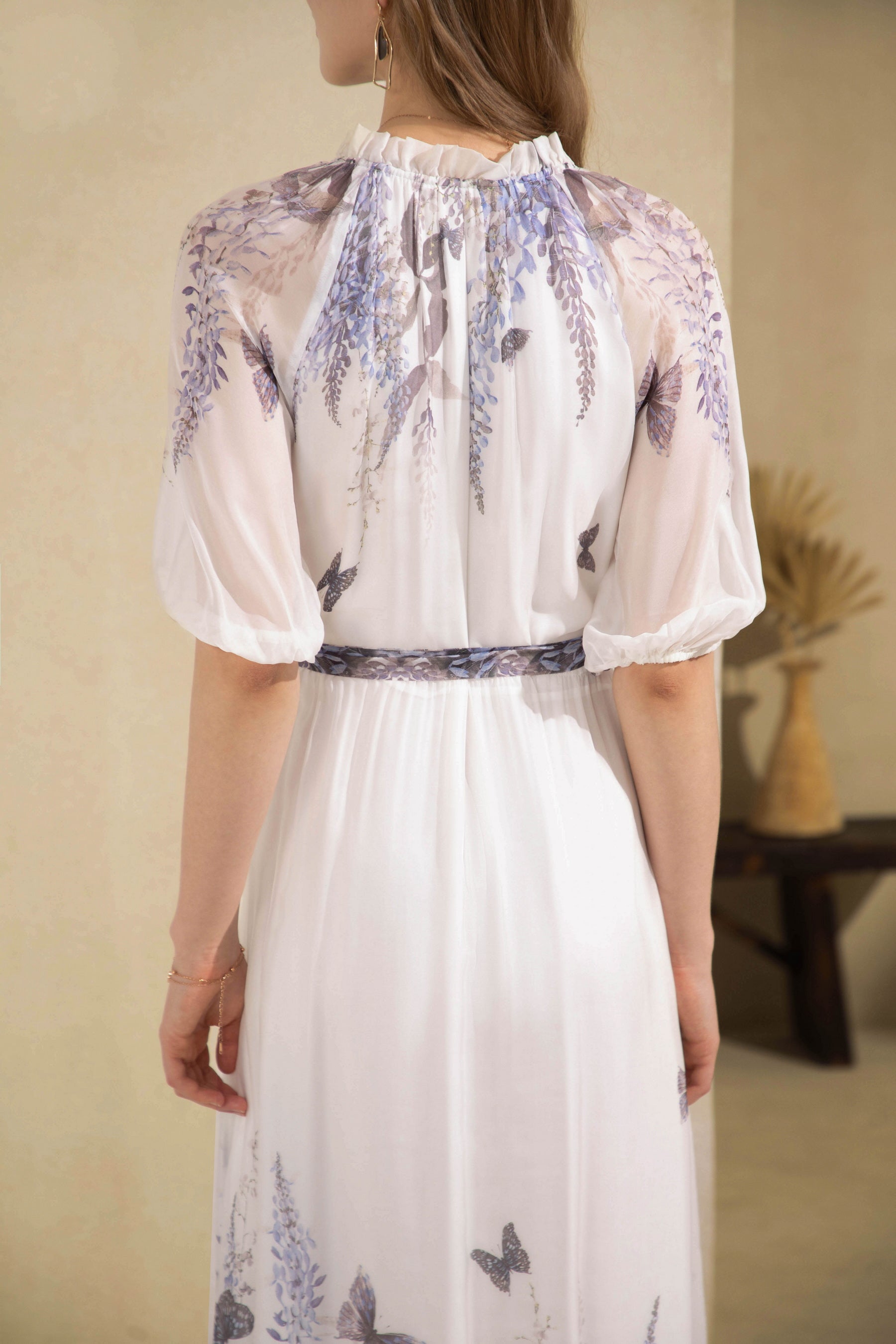 Printed Elegant Midi Dress