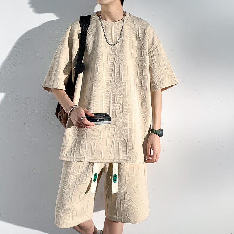 ✨Men's cotton Casual Loose Outfits Short 2 Pieces Suit👕