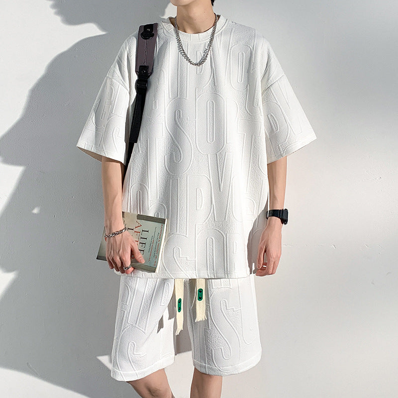 ✨Men's cotton Casual Loose Outfits Short 2 Pieces Suit👕