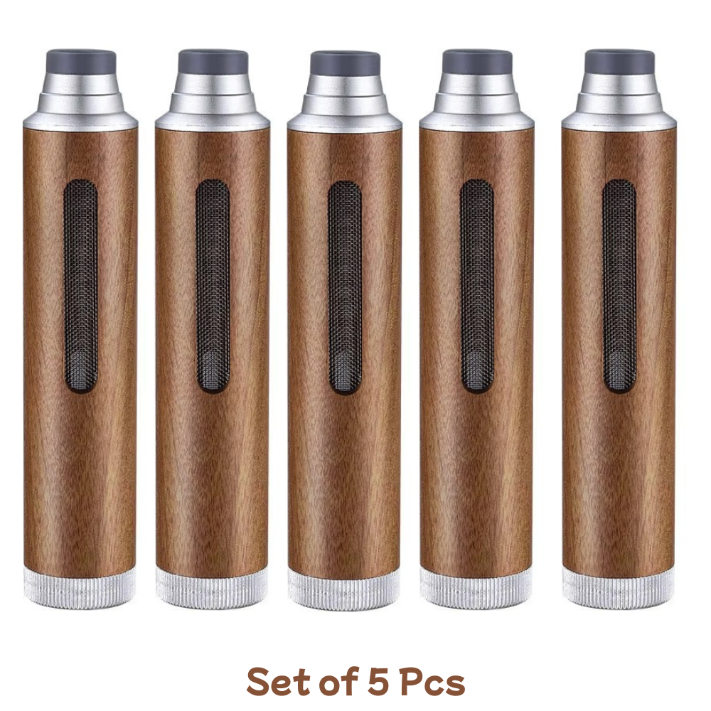 Wood Portable Handheld Aluminium Ashtray