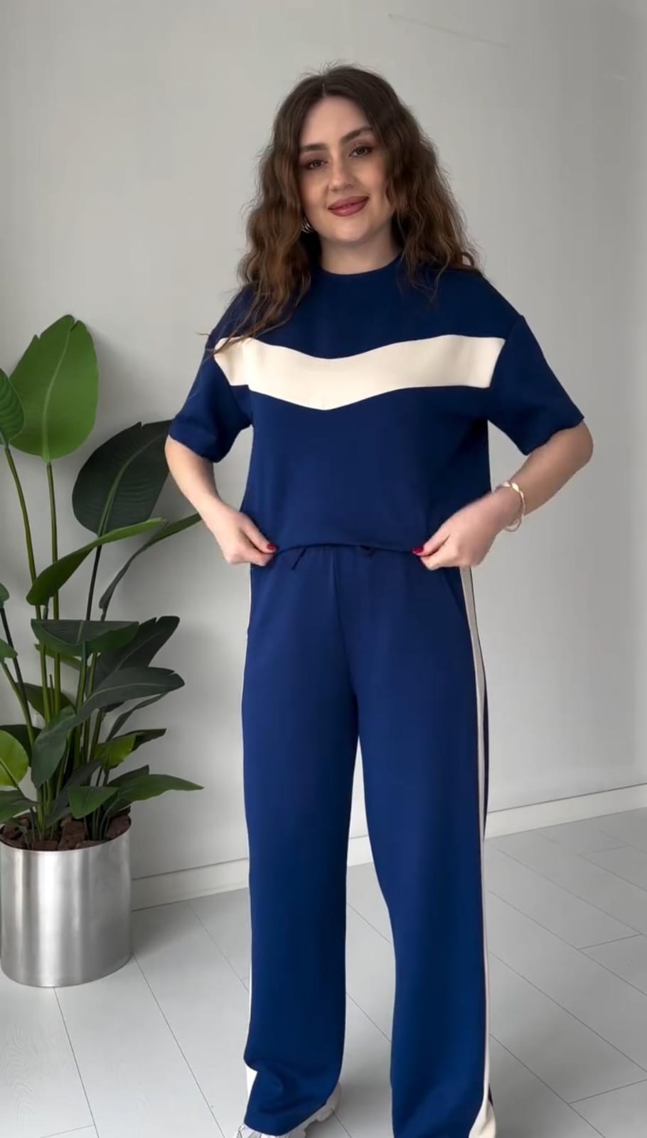 Effortless Chevron Knit Lounge Set