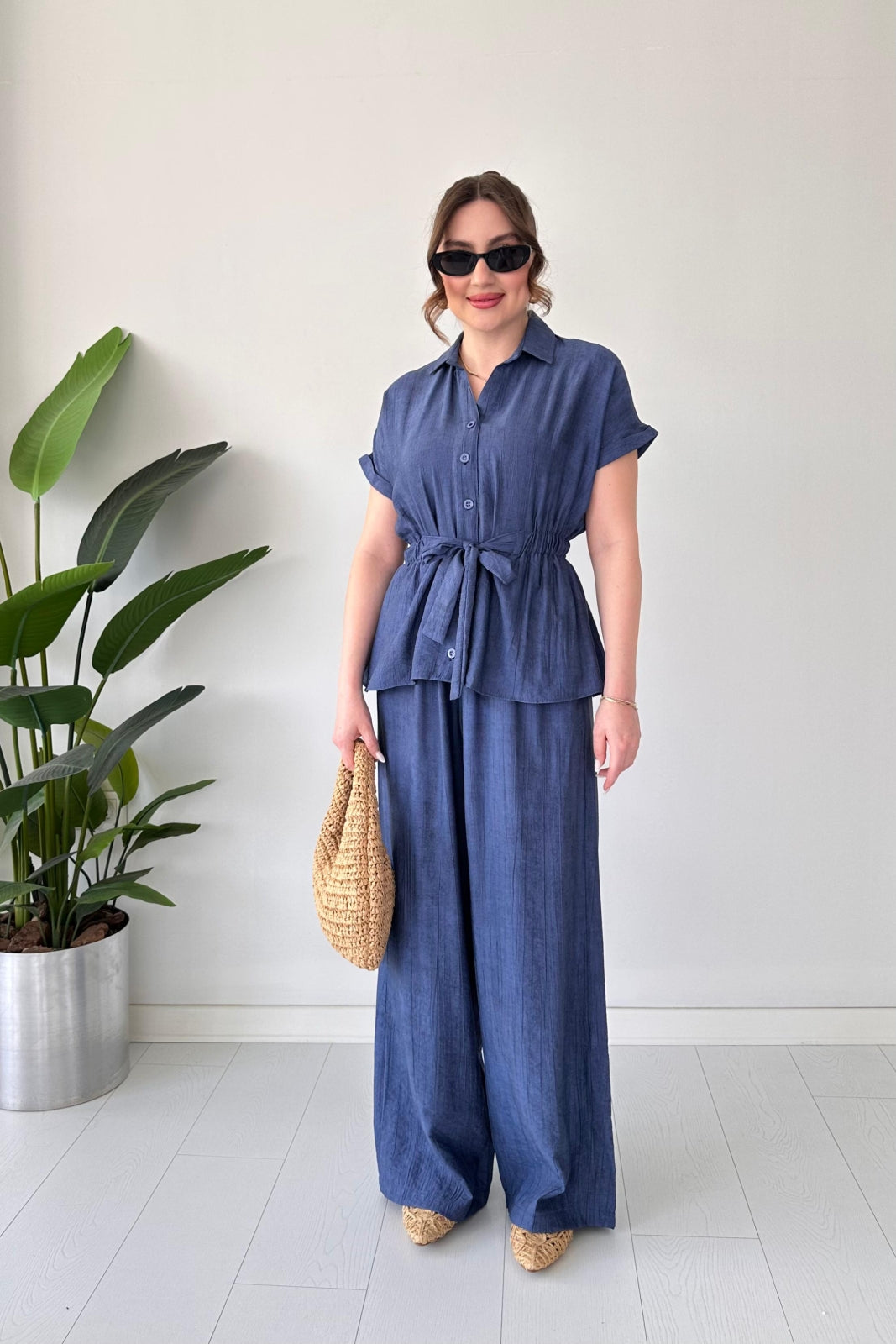 Waist Tie Double Piece Set
