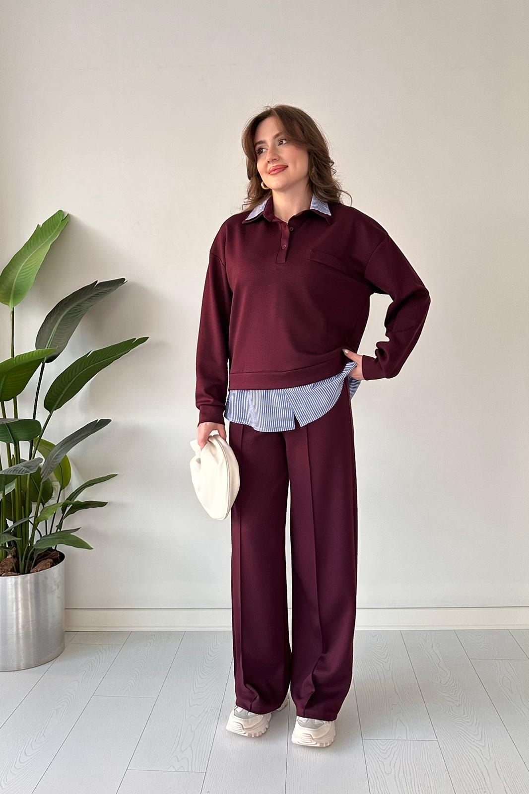 2025 New Design👗✨2-Piece Lounge Set In Striped Garnished