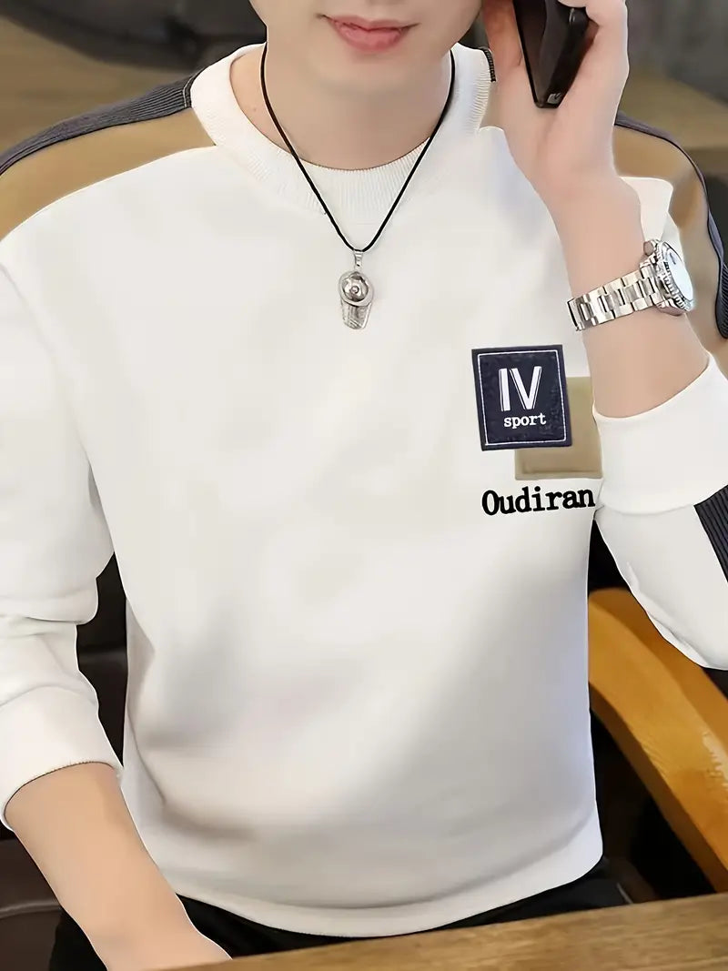 Chic Colour Block Crew Neck Sweatshirt