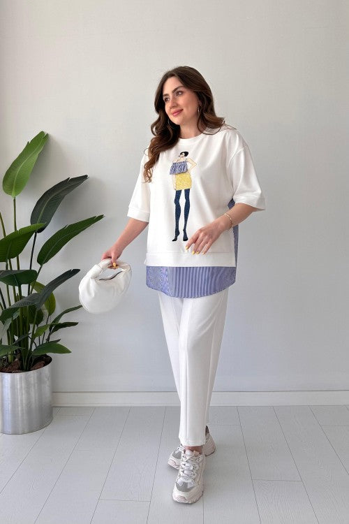 2026 New Design👗✨2-Piece Lounge Set In Figured Modal Suit