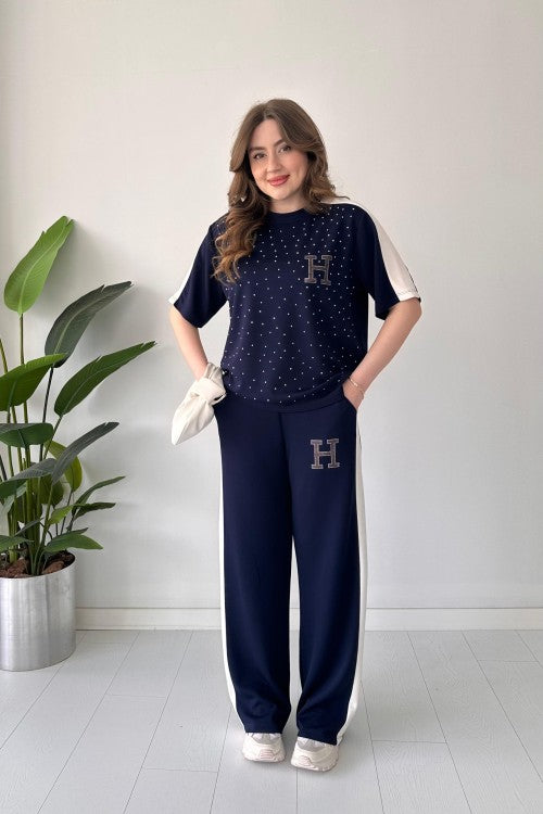 Sparkle H-Embellished Modal Lounge Set