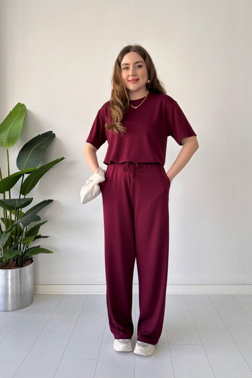 Short Sleeve Basic Suit Set