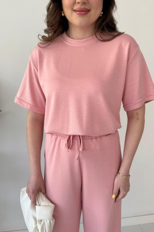 Short Sleeve Basic Suit Set
