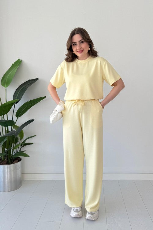 Short Sleeve Basic Suit Set