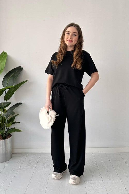 Short Sleeve Basic Suit Set