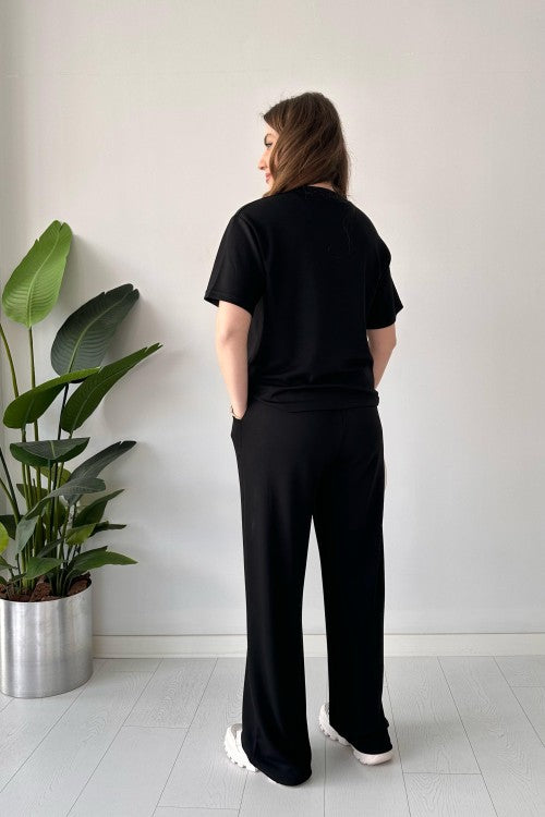 Short Sleeve Basic Suit Set
