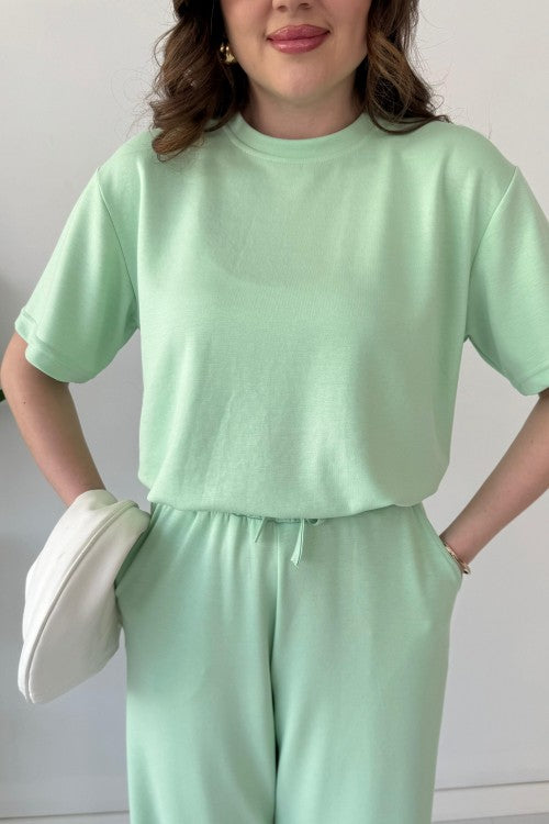 Short Sleeve Basic Suit Set