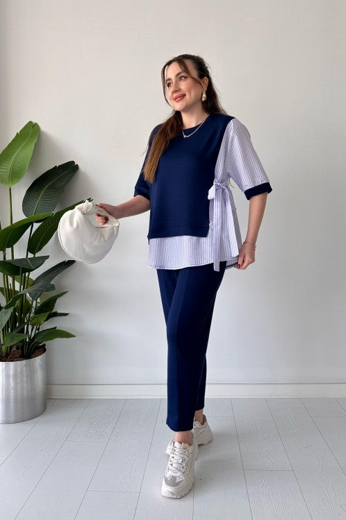 2025 New Designđź‘— Stylish Short Sleeve Garnished 2-piece Suit