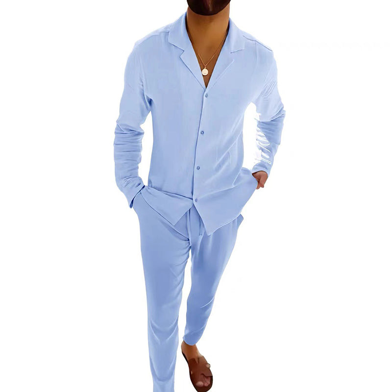 💖LAST DAY SALE 💖Men's Minimalist Two-Piece Linen Canvas Leisure Set