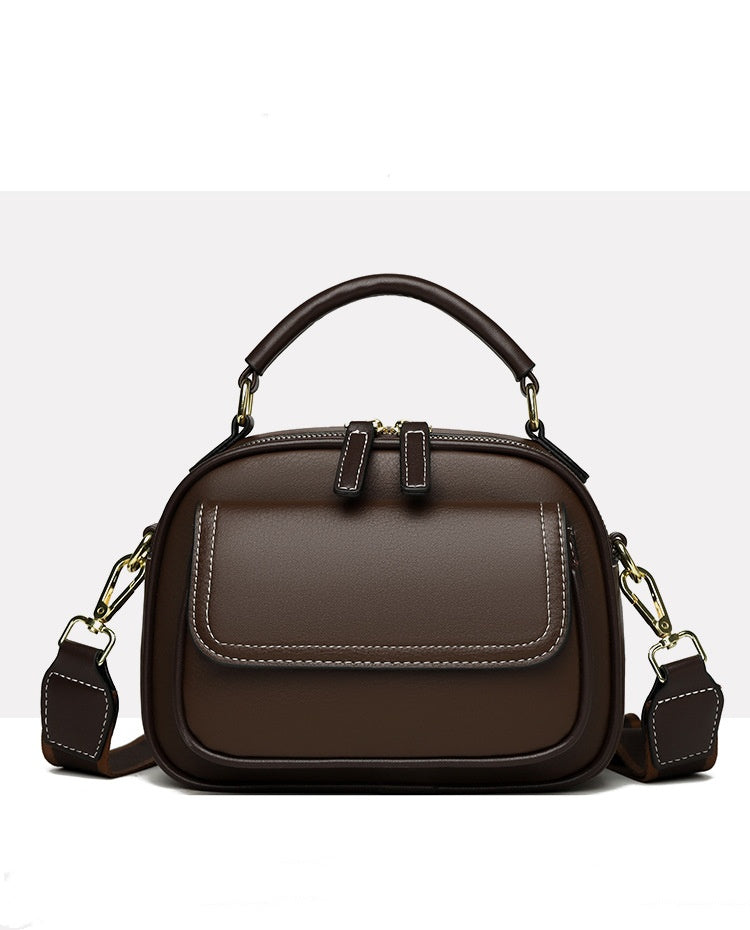 ๐ Elegant Double Layer Wide Strap Crossbody Handbag