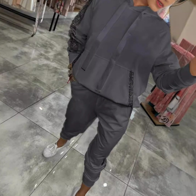🔥2025 Hot Sale🔥Women's 2 Piece Set Drawstring Hooded Tops & Pants