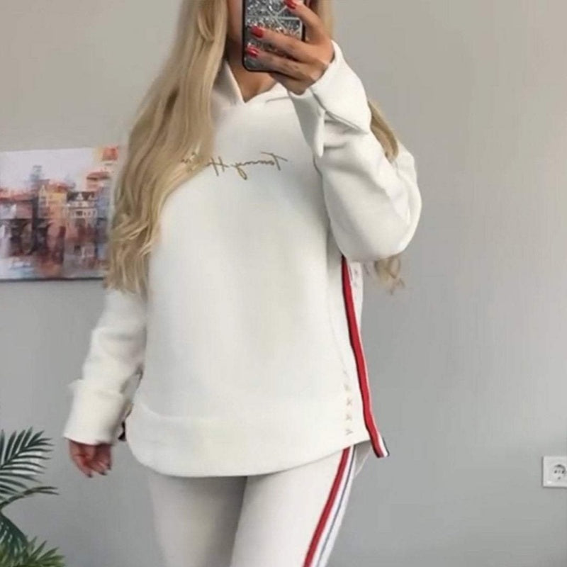 ✨Moonsoon Sale Women's Long Sleeve Striped Casual Hoodie & Pants