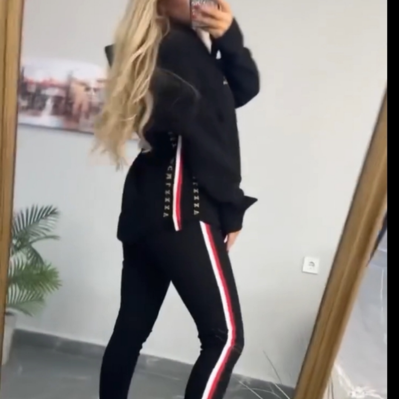 ✨Moonsoon Sale Women's Long Sleeve Striped Casual Hoodie & Pants