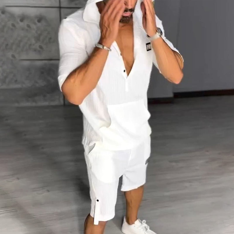 Casual Lightweight Summer Hoodie 2-Piece Set
