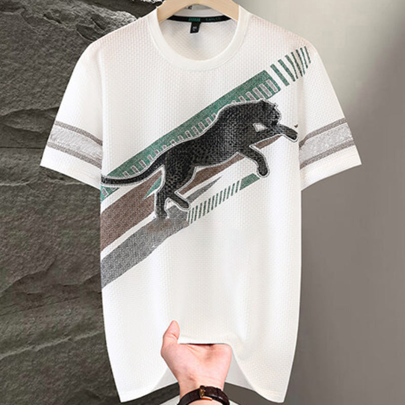 ⏳ Limited time 50% off! 💥Men's Printed Round Neck Short Sleeve T-shirt