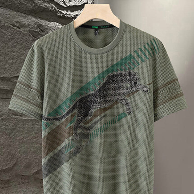 ⏳ Limited time 50% off! 💥Men's Printed Round Neck Short Sleeve T-shirt