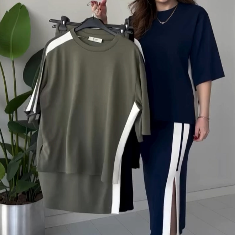 Women's Casual Slit Skirt Suit