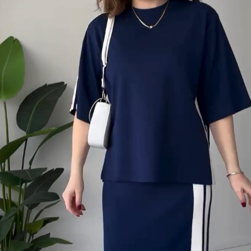 Women's Casual Slit Skirt Suit