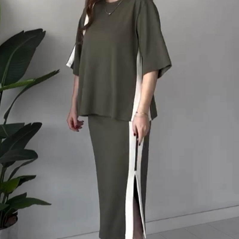 Women's Casual Slit Skirt Suit