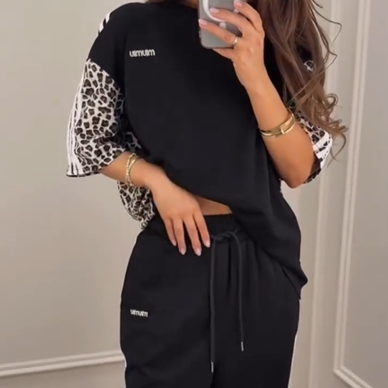 đź’–Last Day 50% OFFđź’–Leopard Print Patchwork Sweatshirt