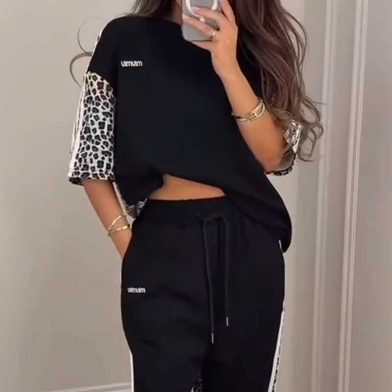 đź’–Last Day 50% OFFđź’–Leopard Print Patchwork Sweatshirt