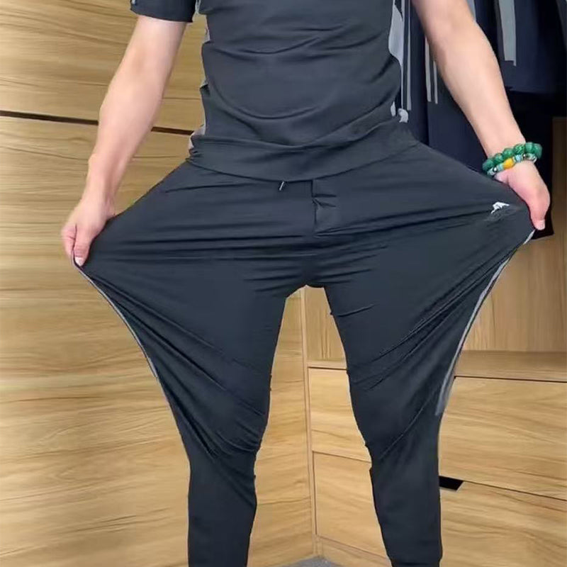 🌴Summer Specials❄️Men's Casual Sports Short Sleeve Long Pants (2-Piece Set)