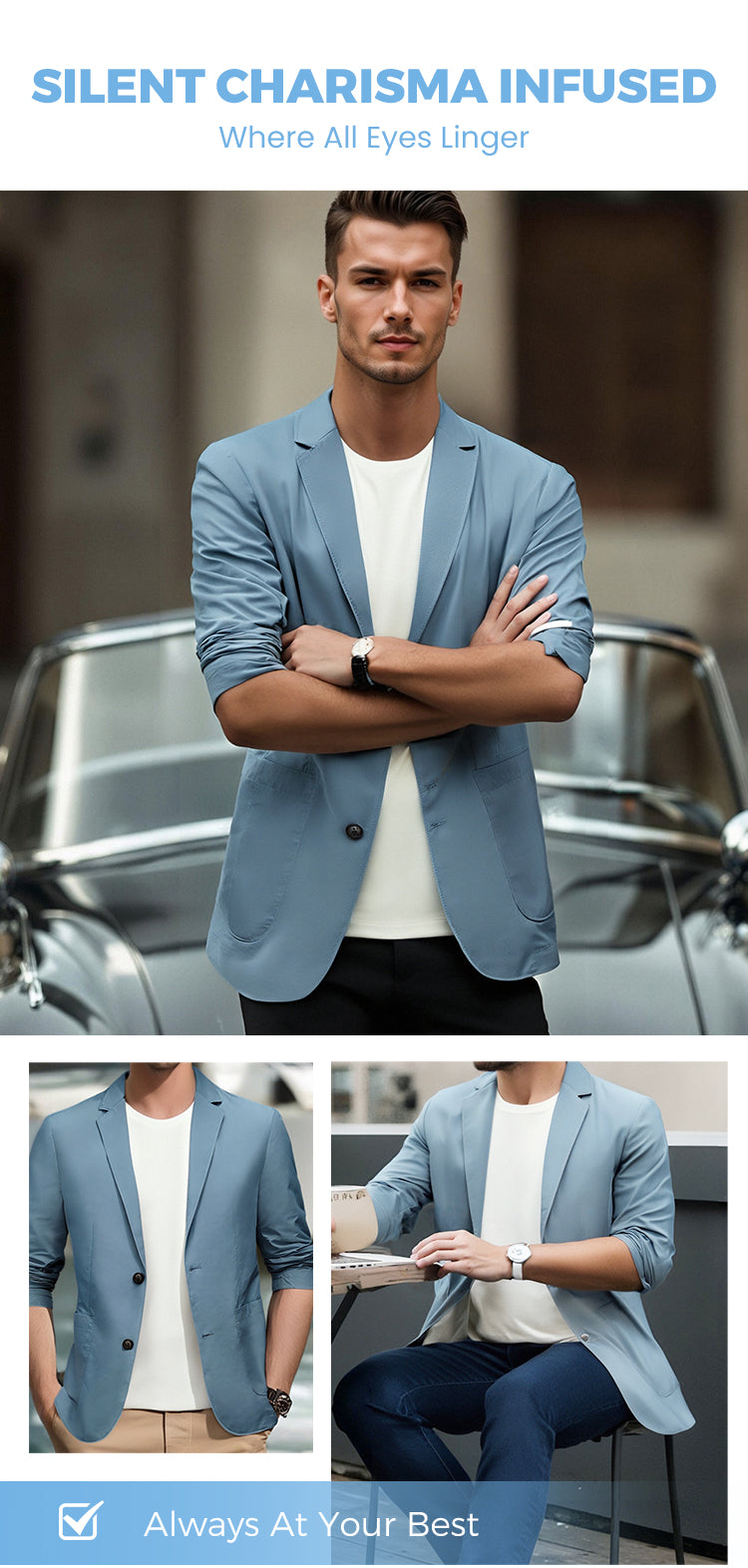 Men's Summer Lightweight Fashion Blazer