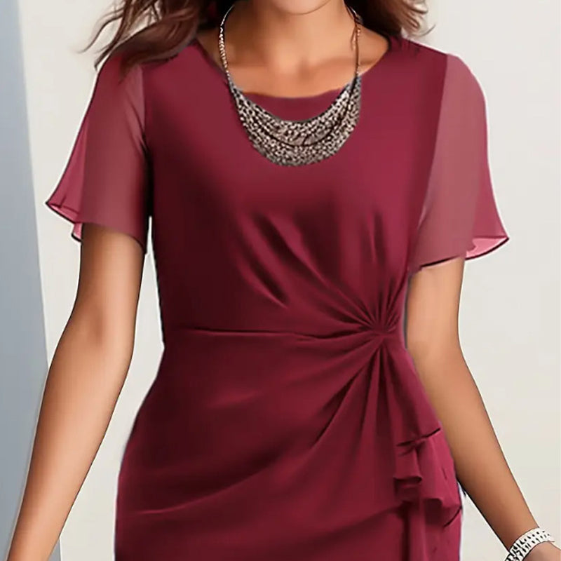 Elegant fashion solid color dress