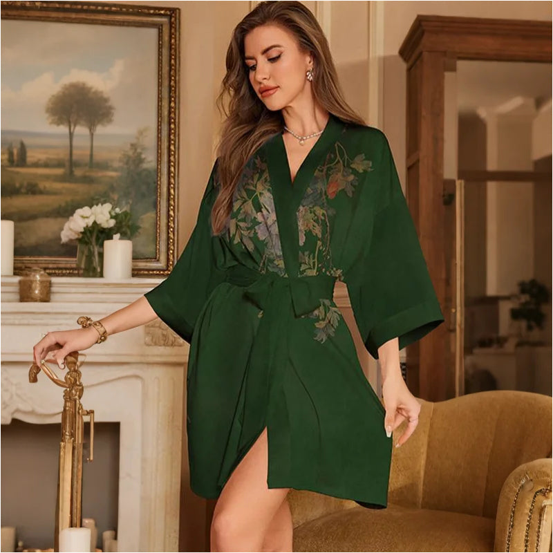 🔥Half price offer🔥Women's floral dressing gown