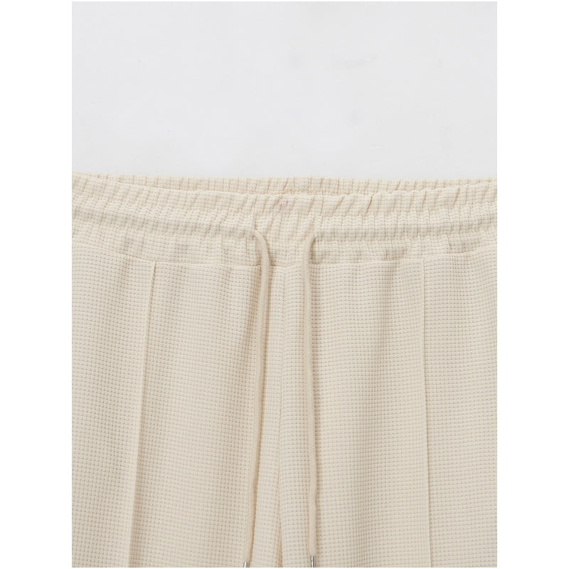 Elegant Men's Two-Piece Set with Collared Top & Drawstring Pants