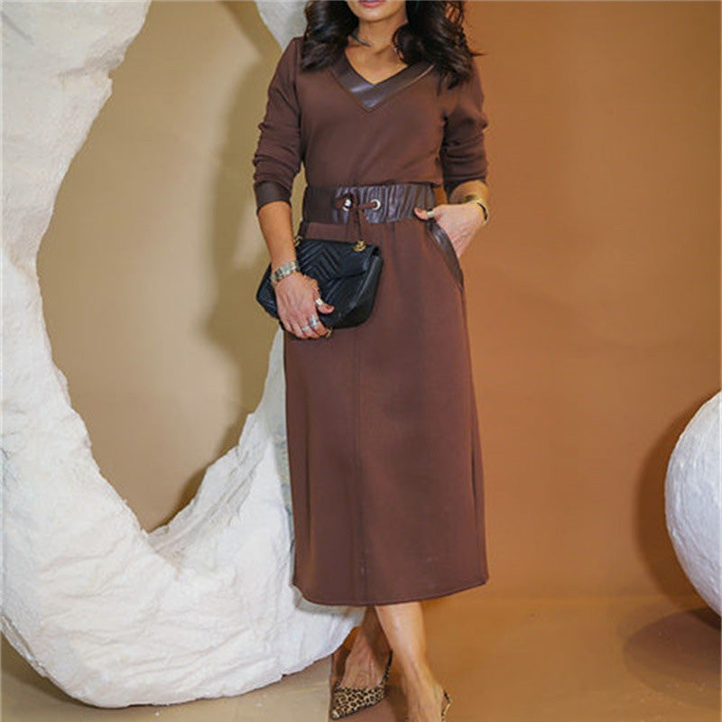 π LAST DAY PROMOTION - 50%OFF π Fashion V-Neck Long Sleeve Top & Skirt Set