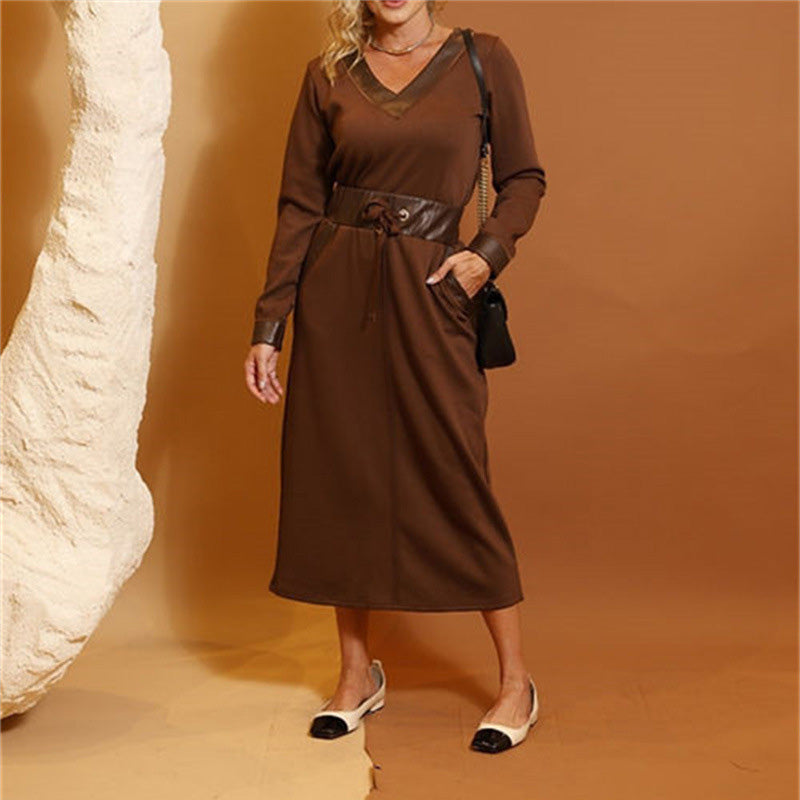 π LAST DAY PROMOTION - 50%OFF π Fashion V-Neck Long Sleeve Top & Skirt Set