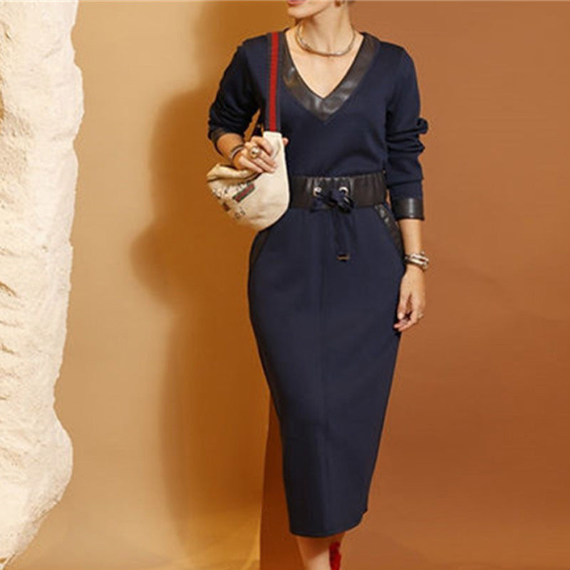 π LAST DAY PROMOTION - 50%OFF π Fashion V-Neck Long Sleeve Top & Skirt Set
