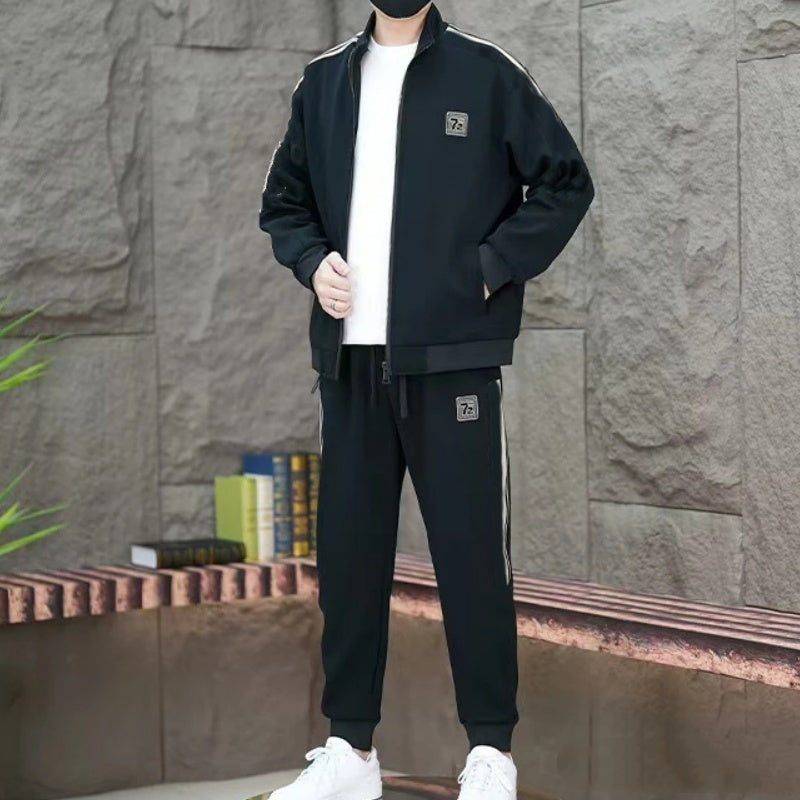 🔥Hot Sale Offer: 50% Off-Men's Casual Striped Tracksuit 2-Piece Set