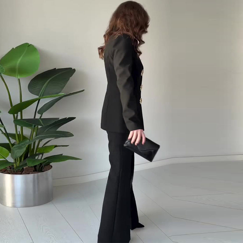 🔥New arrivals offer-Women's Elegant Split Sleeve Blazer & Pants 2-Piece Set