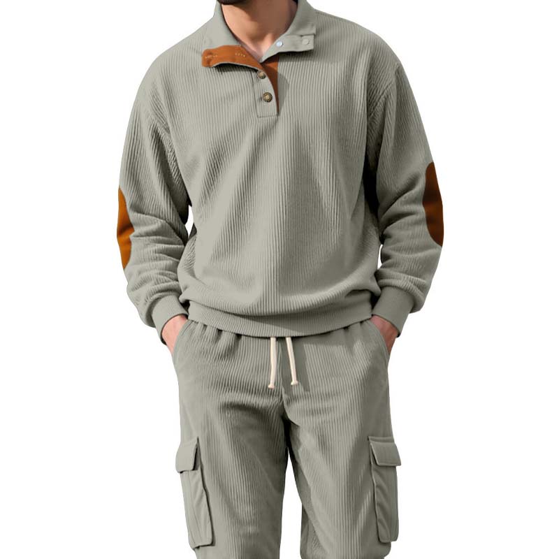 🔥Hot Sale Offers-Men’s Trendy Pullover and Cargo Pants 2-Piece Set
