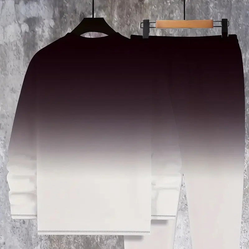 ⏰ Now only 48% off!🔥Men's tracksuit with round neck and gradient colors