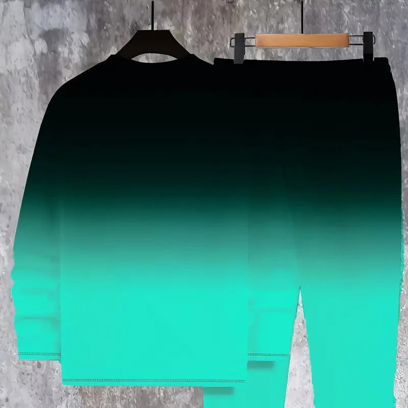 ⏰ Now only 48% off!🔥Men's tracksuit with round neck and gradient colors