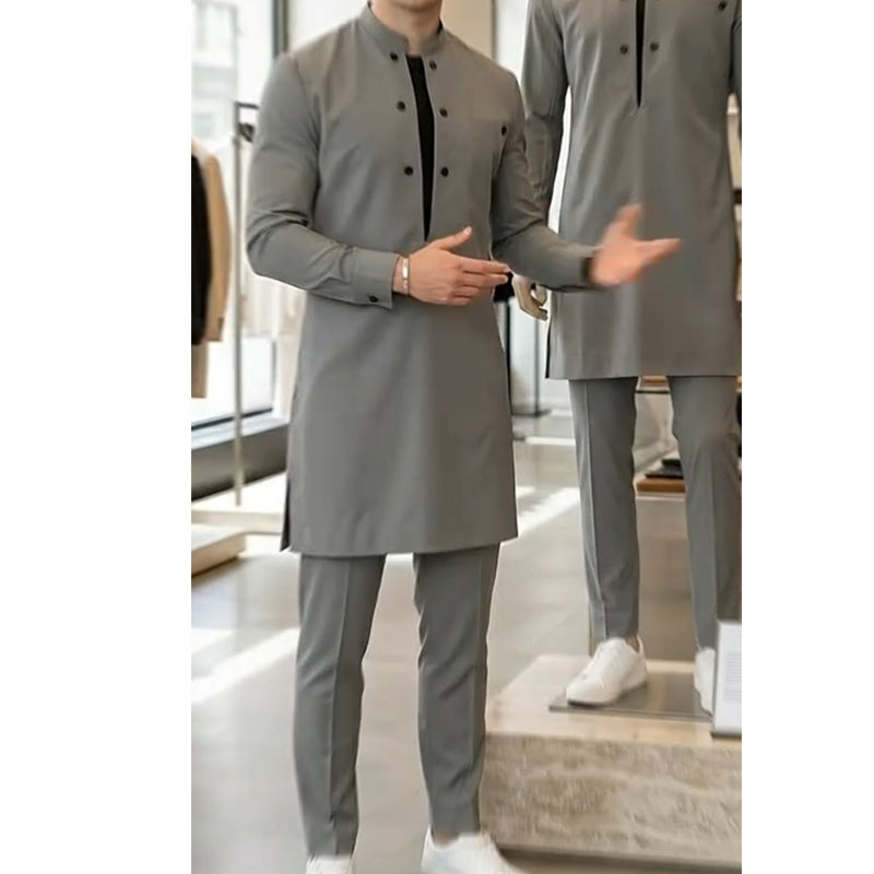 š„Hot Deals-Men's Modern Mandarin Collar Tunic and Pants Set